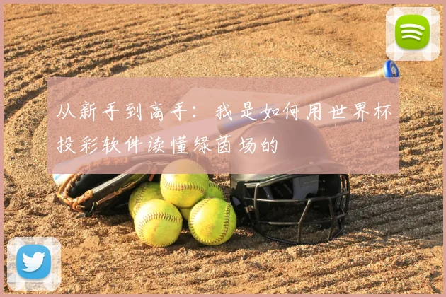 从新手到高手：我是如何用世界杯投彩软件读懂绿茵场的